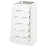 SEKTION Arm inf 6 faces/6 tir bas, blanc Maximera/Voxtorp blanc mat, 15x15x30 "