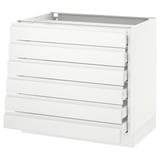 SEKTION Arm inf 6 faces/6 tir bas, blanc Maximera/Voxtorp blanc mat, 36x24x30 "