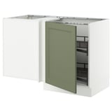 SEKTION Arm inf angle+aménagement coul, blanc/Axstad gris-vert, 50x24x30 "