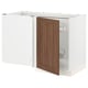 SEKTION Arm inf angle+aménagement coul, blanc Enköping/brun effet noyer, 47x24x30 "