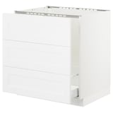 SEKTION Arm inf évier/tri/3 faces, blanc Maximera/Axstad blanc mat, 30x24x30 "