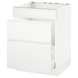 SEKTION Arm inf évier/tri/3 faces, blanc Maximera/Voxtorp blanc mat, 24x24x30 "