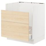 SEKTION Arm inf pr évier TALLSJÖN, blanc/Askersund effet frêne clair, 30x24x30 "