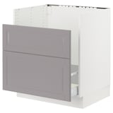 SEKTION Arm inf pr évier TALLSJÖN, blanc/Bodbyn gris, 30x24x30 "
