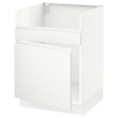 SEKTION Arm inf pr évier TALLSJÖN, blanc/Voxtorp blanc mat, 24x24x30 "