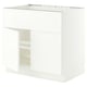 SEKTION Arm inf pr tabl cuiss/hotte 2 ptes, blanc/Aspudden blanc mat, 36x24x30 "