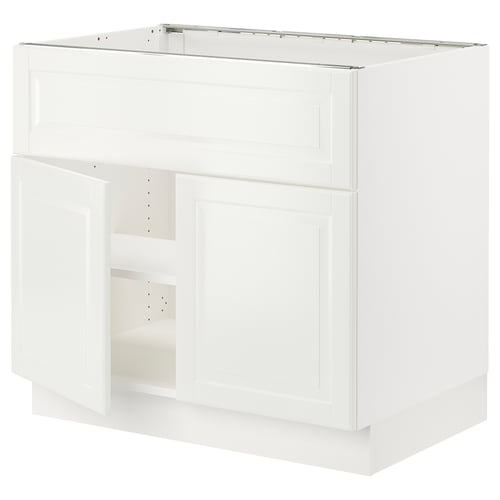 SEKTION Arm inf pr tabl cuiss/hotte 2 ptes, blanc/Bodbyn blanc cassé, 36x24x30 "