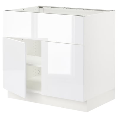 SEKTION Arm inf pr tabl cuiss/hotte 2 ptes, blanc/Ringhult blanc, 36x24x30 "