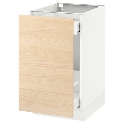 SEKTION Arm inf tri/1 pte, blanc Maximera/Askersund effet frêne clair, 18x24x30 "