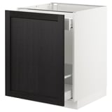 SEKTION Arm inf tri/1 pte, blanc Maximera/Lerhyttan teinté noir, 24x24x30 "