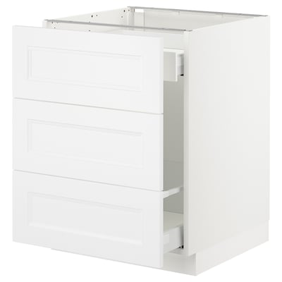 SEKTION Arm inf tri/3 faces, blanc Maximera/Axstad blanc mat, 24x24x30 "