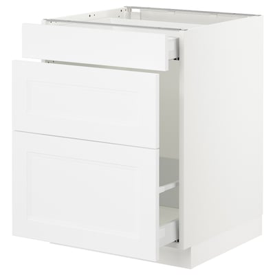 SEKTION Arm inf tri/3 faces, blanc Maximera/Axstad blanc mat, 24x24x30 "