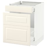 SEKTION Arm inf tri/3 faces, blanc Maximera/Bodbyn blanc cassé, 24x24x30 "