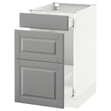 SEKTION Arm inf tri/3 faces, blanc Maximera/Bodbyn gris, 18x24x30 "