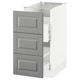SEKTION Arm inf tri/3 faces, blanc Maximera/Bodbyn gris, 15x24x30 "