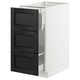SEKTION Arm inf tri/3 faces, blanc Maximera/Lerhyttan teinté noir, 15x24x30 "