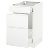 SEKTION Arm inf tri/3 faces, blanc Maximera/Voxtorp blanc mat, 18x24x30 "