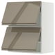 SEKTION Arm mur horiz 2 ptes av ouv press, blanc/Voxtorp gris-brun foncé ultrabrillant, 24x15x30 "