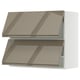 SEKTION Arm mur horiz 2 ptes av ouv press, blanc/Voxtorp gris-brun foncé ultrabrillant, 36x15x30 "