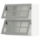 SEKTION Arm mur horiz 2pts vit av ouv press, blanc/Bodbyn gris, 30x15x30 "