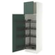 SEKTION Armoire avec rangement coulissant, blanc/Aspudden gris-vert foncé, 24x24x80 "