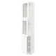 Option : SEKTION Armoire haute 2 ptes vitr/1 pte, blanc Enköping/blanc effet bois, 18x15x90 "