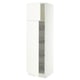 SEKTION Armoire haute av porte +corbeilles, blanc/Aspudden blanc mat, 24x24x80 "