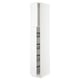 SEKTION Armoire haute av porte +corbeilles, blanc/Axstad blanc mat, 15x24x90 "