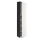 SEKTION Armoire haute av porte +corbeilles, blanc/Lerhyttan teinté noir, 15x24x90 "