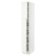 SEKTION Armoire haute av porte +corbeilles, blanc/Vallstena blanc, 15x24x90 "