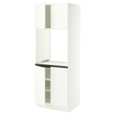 SEKTION Armoire haute four 4 ptes, blanc/Aspudden blanc mat, 30x24x80 "