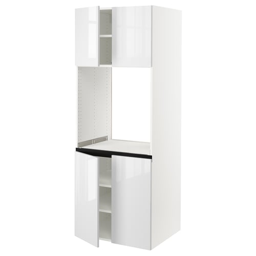 SEKTION Armoire haute four 4 ptes, blanc/Ringhult blanc, 30x24x80 "