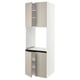 SEKTION Armoire haute four 4 ptes, blanc/Stensund beige, 30x24x90 "