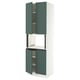 SEKTION Armoire haute micro-ondes 4 ptes, blanc/Aspudden gris-vert foncé, 30x24x90 "