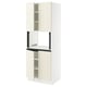 SEKTION Armoire haute micro-ondes 4 ptes, blanc/Bodbyn blanc cassé, 30x24x80 "