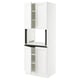 SEKTION Armoire haute micro-ondes 4 ptes, blanc Enköping/blanc effet bois, 30x24x80 "