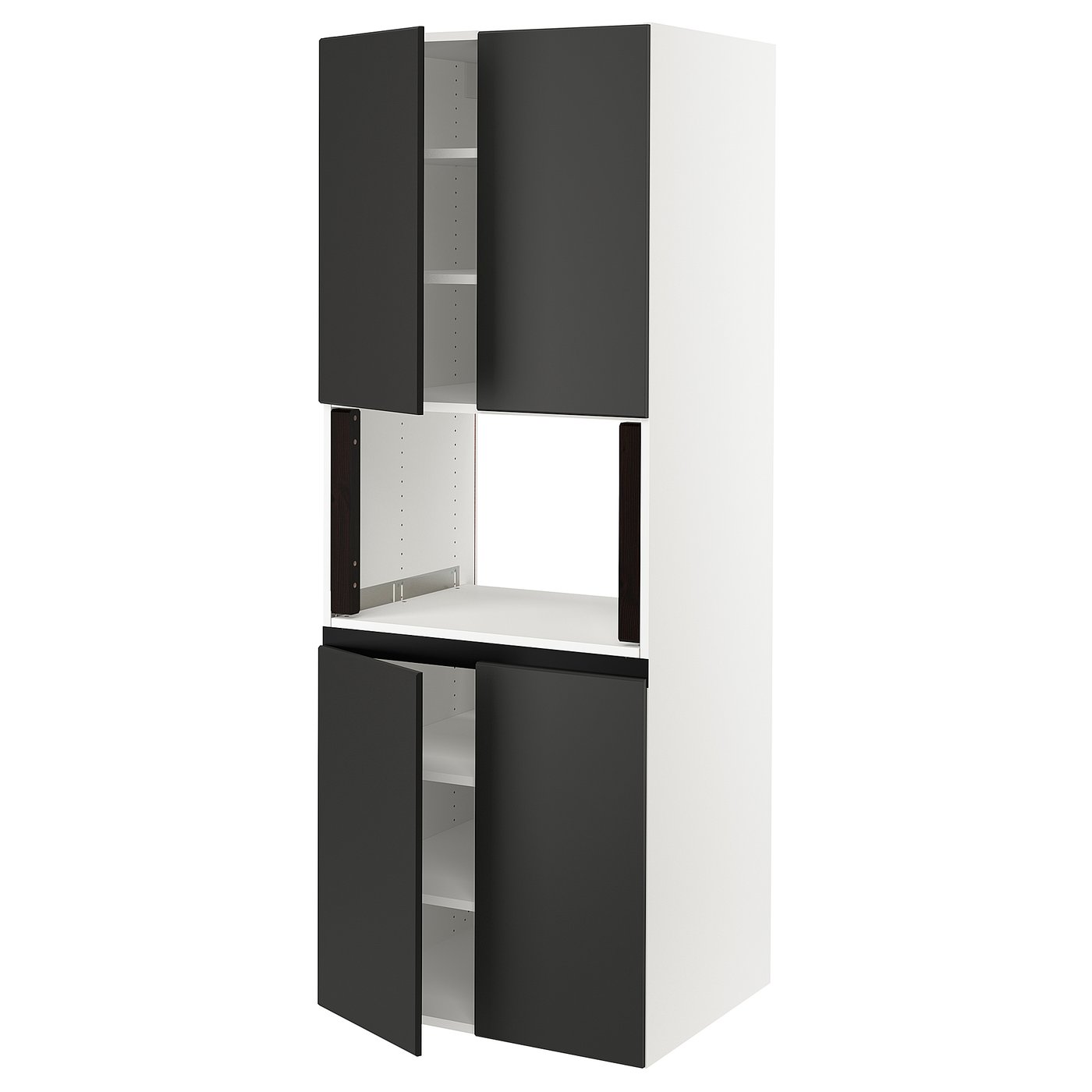SEKTION Armoire haute micro-ondes 4 ptes - blanc/Kungsbacka anthracite