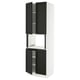 SEKTION Armoire haute micro-ondes 4 ptes, blanc/Lerhyttan teinté noir, 30x24x90 "