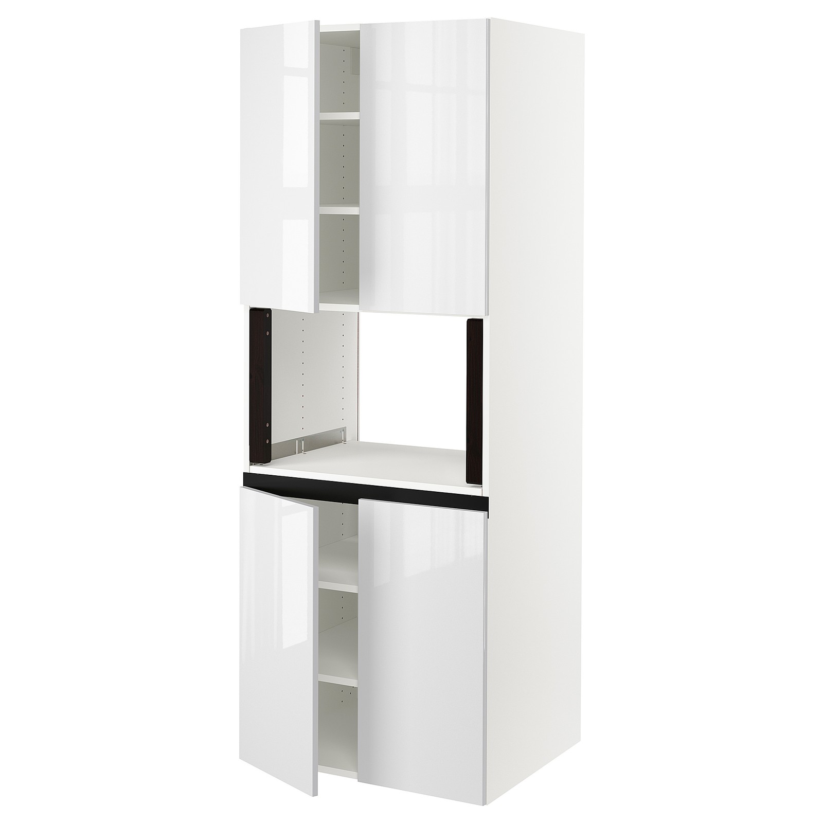 SEKTION Armoire haute micro-ondes 4 ptes - blanc/Ringhult blanc - IKEA