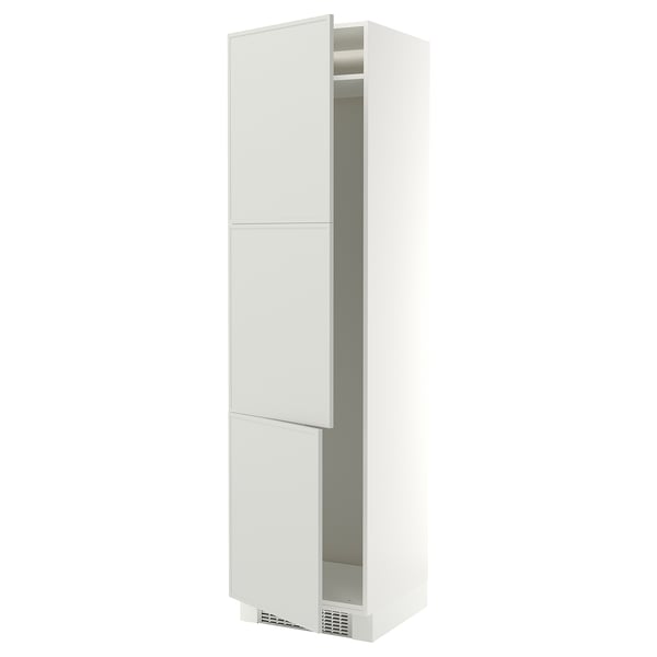 SEKTION Armoire haute pr réfrig/congélateur, blanc/Aspudden gris clair, 24x24x90 "