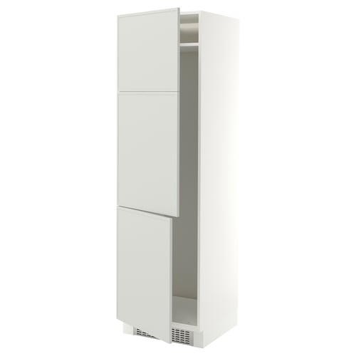 SEKTION Armoire haute pr réfrig/congélateur, blanc/Aspudden gris clair, 24x24x80 "