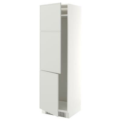 SEKTION Armoire haute pr réfrig/congélateur, blanc/Aspudden gris clair, 24x24x80 "