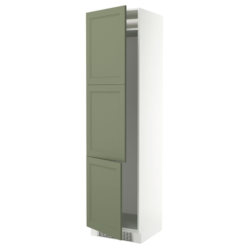 SEKTION Armoire haute pr réfrig/congélateur, blanc/Axstad gris-vert, 24x24x90 "