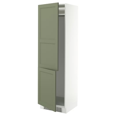 SEKTION Armoire haute pr réfrig/congélateur, blanc/Axstad gris-vert, 24x24x80 "