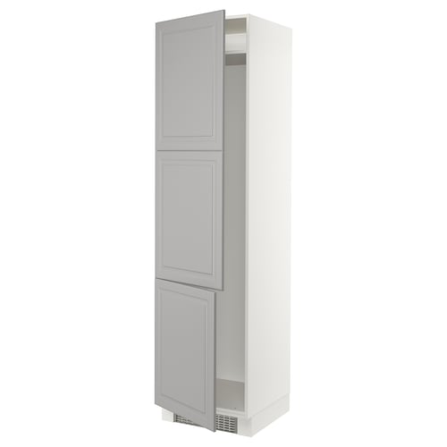 SEKTION Armoire haute pr réfrig/congélateur, blanc/Bodbyn gris, 24x24x90 "