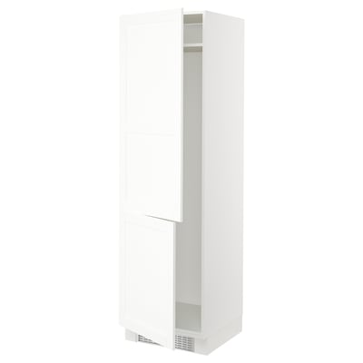 SEKTION Armoire haute pr réfrig/congélateur, blanc Enköping/blanc effet bois, 24x24x80 "