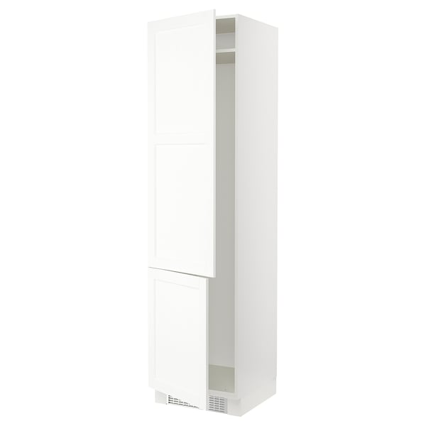 SEKTION Armoire haute pr réfrig/congélateur, blanc Enköping/blanc effet bois, 24x24x90 "