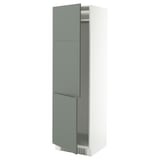 SEKTION Armoire haute pr réfrig/congélateur, blanc/Nickebo gris -vert mat, 24x24x80 "