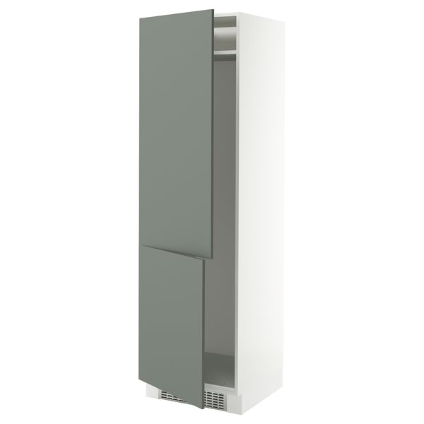 SEKTION Armoire haute pr réfrig/congélateur, blanc/Nickebo gris -vert mat, 24x24x80 "
