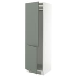SEKTION Armoire haute pr réfrig/congélateur, blanc/Nickebo gris -vert mat, 24x24x80 "